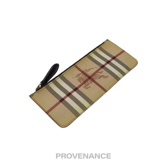 🔴 Burberry Zip Pouch - Haymarket Check Chocolate Brown - Picture 4 of 8